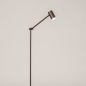 Foto 75314-6: Oplaadbare led vloerlamp in koffiekleur met knikarm en usb kabel 