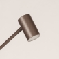 Foto 75314-9: Oplaadbare led vloerlamp in koffiekleur met knikarm en usb kabel 