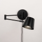 Foto 75318-2: Zwarte wandlamp met verstelbare knikarm GU10 