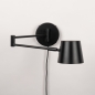 Foto 75318-4: Zwarte wandlamp met verstelbare knikarm GU10 