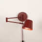 Foto 75320-2: Roodbruine wandlamp met verstelbare knikarm GU10 