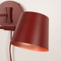 Foto 75320-8: Roodbruine wandlamp met verstelbare knikarm GU10 
