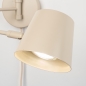 Foto 75324-1: Beige Wandleuchte mit verstellbarem Gelenkarm und GU10-Fassung