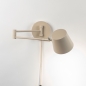 Foto 75324-11: Beige Wandleuchte mit verstellbarem Gelenkarm und GU10-Fassung