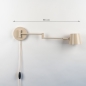 Foto 75324-12: Beige Wandleuchte mit verstellbarem Gelenkarm und GU10-Fassung
