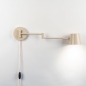 Foto 75324-9: Beige Wandleuchte mit verstellbarem Gelenkarm und GU10-Fassung