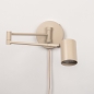 Foto 75325-3: Beige wandlamp met verstelbare knikarm kokerspot GU10 