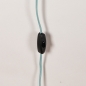 Foto 75326-12: Grün-blaue Wandleuchte mit verstellbarem Gelenkarm, GU10-Fassung sowie Kabel und Stecker