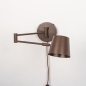 Foto 75328-3: Bruine wandlamp met verstelbare knikarm GU10 