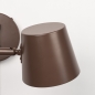 Foto 75328-5: Bruine wandlamp met verstelbare knikarm GU10 
