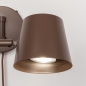 Foto 75328-7: Bruine wandlamp met verstelbare knikarm GU10 