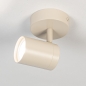 Foto 75330-3: Beige opbouwspot met ronde plafondplaat