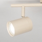 Foto 75331-13: Beige 2-lichts opbouwspot met ronde plafondplaat