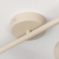 Foto 75331-14: Beige 2-lichts opbouwspot met ronde plafondplaat