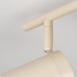 Foto 75331-15: Beige 2-lichts opbouwspot met ronde plafondplaat