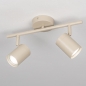 Foto 75331-2: Beige 2-lichts opbouwspot met ronde plafondplaat