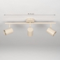 Foto 75332-1 maatindicatie: Beige 3-lichts opbouwspot met ronde plafondplaat
