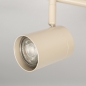 Foto 75332-12: Beige 3-lichts opbouwspot met ronde plafondplaat
