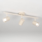 Foto 75332-4: Beige 3-lichts opbouwspot met ronde plafondplaat