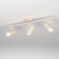 Foto 75332-8: Beige 3-lichts opbouwspot met ronde plafondplaat