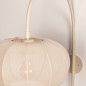 Foto 75336-11: Japandi Wandleuchte mit Bogen und Lampion-Lampenschirm E27