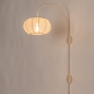 Foto 75336-2: Japandi Wandleuchte mit Bogen und Lampion-Lampenschirm E27