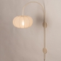 Foto 75336-3: Japandi Wandleuchte mit Bogen und Lampion-Lampenschirm E27