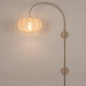 Foto 75336-4: Japandi Wandleuchte mit Bogen und Lampion-Lampenschirm E27