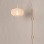 Foto 75336-6: Japandi Wandleuchte mit Bogen und Lampion-Lampenschirm E27