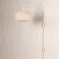 Foto 75336-7: Japandi Wandleuchte mit Bogen und Lampion-Lampenschirm E27