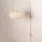 Foto 75336-8: Japandi Wandleuchte mit Bogen und Lampion-Lampenschirm E27