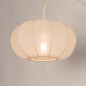 Foto 75336-9: Japandi Wandleuchte mit Bogen und Lampion-Lampenschirm E27