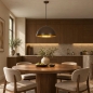 Foto 75363-11: Braune Kuppel‑Pendelleuchte mit goldfarbener Innenseite, Fassung E27