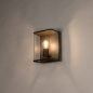 Foto 75365-2: Moderne braune Außenwandleuchte mit Glas IP44 – E27 Fassung