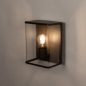 Foto 75365-3: Moderne braune Außenwandleuchte mit Glas IP44 – E27 Fassung