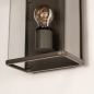 Foto 75365-9: Moderne braune Außenwandleuchte mit Glas IP44 – E27 Fassung