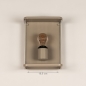 Foto 75366-1: Große beige Außenwandleuchte mit Glas IP44