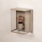 Foto 75366-7: Große beige Außenwandleuchte mit Glas IP44