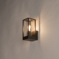 Foto 75367-2: Bruine buitenlamp met glas en open frame E27