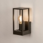 Foto 75367-3: Bruine buitenlamp met glas en open frame E27