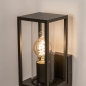 Foto 75367-8: Bruine buitenlamp met glas en open frame E27