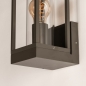 Foto 75367-9: Bruine buitenlamp met glas en open frame E27