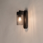 Foto 75370-2: Schwarze Außenleuchte mit Rauchglas – Moderne Wandleuchte IP54