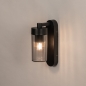 Foto 75370-3: Schwarze Außenleuchte mit Rauchglas – Moderne Wandleuchte IP54
