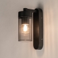 Foto 75370-5: Schwarze Außenleuchte mit Rauchglas – Moderne Wandleuchte IP54