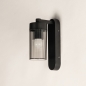 Foto 75370-9: Schwarze Außenleuchte mit Rauchglas – Moderne Wandleuchte IP54
