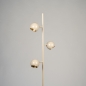 Foto 75376-4: Beige retro vloerlamp met drie bollen met gouden binnenkant G9 dimbaar
