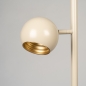 Foto 75376-5: Beige retro vloerlamp met drie bollen met gouden binnenkant G9 dimbaar