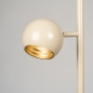 Foto 75376-6: Beige retro vloerlamp met drie bollen met gouden binnenkant G9 dimbaar