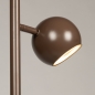Foto 75377-8: Bruine vloerlamp met drie bollen met gouden binnenkant G9 dimbaar 